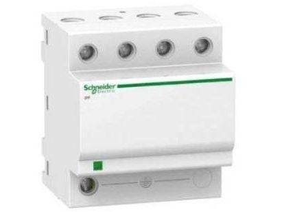 SCHNEIDER ELECTRIC Ylijännitesuoja iPF 20kA 340V 3PN asuinkeskuksiin, asennetaan keskukseen ja vaihdetaan punaisella merkillä