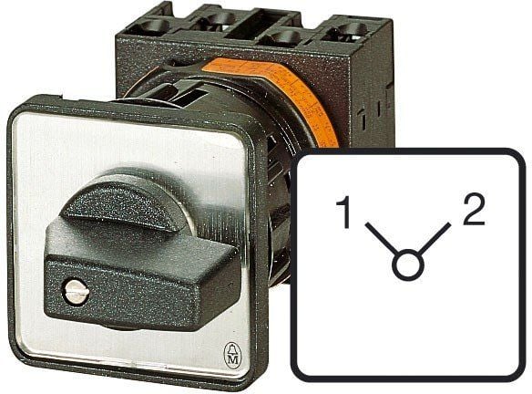 Eaton T0-1-8220/E, Vipukytkin, 1P, Muovi, Musta, Metallinen, IP65, 48 mm