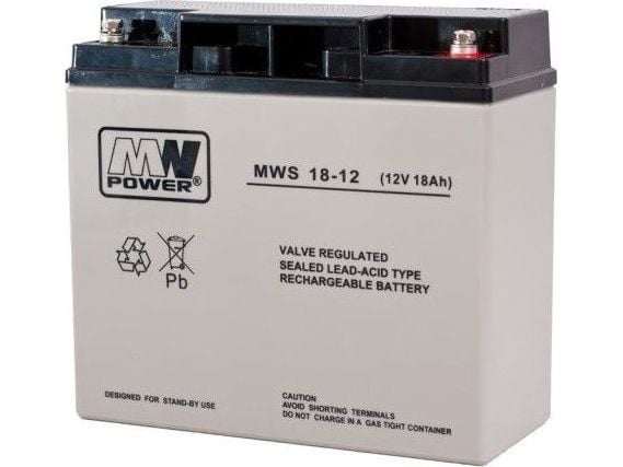 MPL Power strømbatteri 12V/18Ah (MWS/12V-18AH)