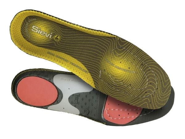 Sievi Dual Comfort Plus: High Arch, Unisex, Voksen, Komfort-innersåle, Svart, Grå, Rød, Gult, EUE, 1 stykker