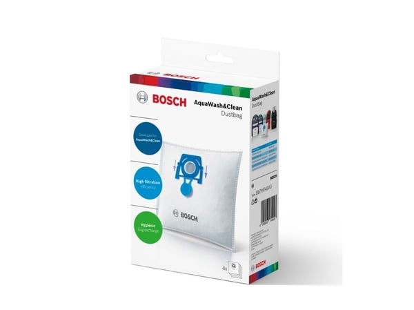 Bosch BBZWD4BAG, Cylinderdammsugare, Dammpåse, Vit, Bosch, AquaWash & Clean, 4 styck