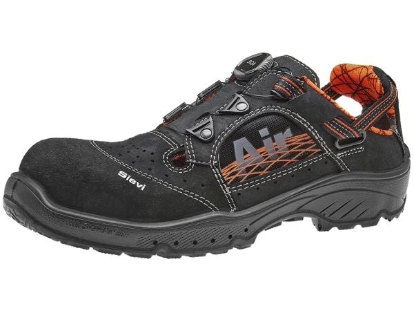 Sievi Roller XL S1P, Hankjønn, Safety shoes, Svart, Oransje, EUE, Polyuretan (PU), Kunstig lær, Mikrofiber