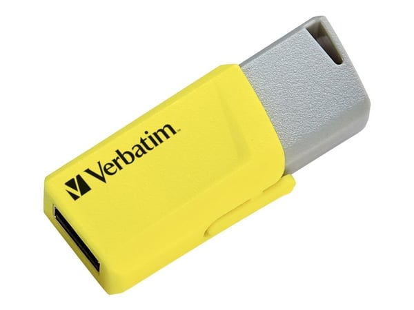 Verbatim Store 'n' Click - USB-flashstasjon - 16 GB - USB 3.2 Gen 1 - blå, gul, rød (en pakke 3)