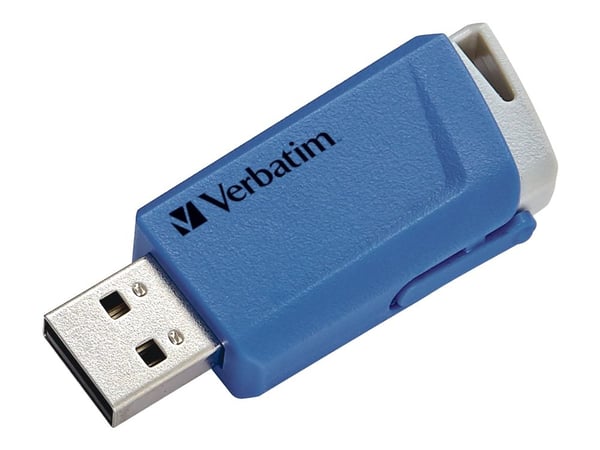 Verbatim Store 'n' Click - USB-flashstasjon - 16 GB - USB 3.2 Gen 1 - blå, gul, rød (en pakke 3)