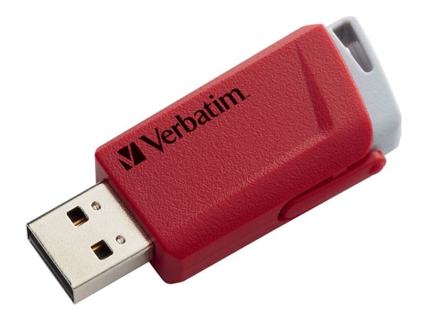 Verbatim Store 'n' Click - USB-flashstasjon - 16 GB - USB 3.2 Gen 1 - blå, gul, rød (en pakke 3)