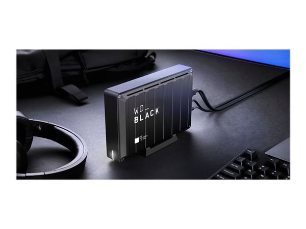 WD_BLACK D10 Game Drive WDBA3P0080HBK - Harddisk - 8 TB - ekstern (bærbar) - USB 3.2 Gen 1 - 7200 rpm - svart