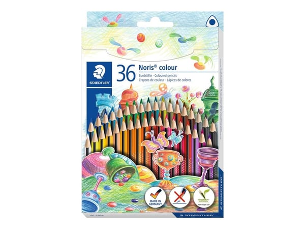STAEDTLER Noris - Fargeblyant - assorterte farger (en pakke 36)