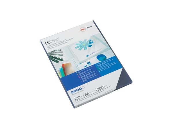 Indbindingsomslag GBC HiClear A4 (210 x 297 mm) - 300 micron - klar (100 stk.)