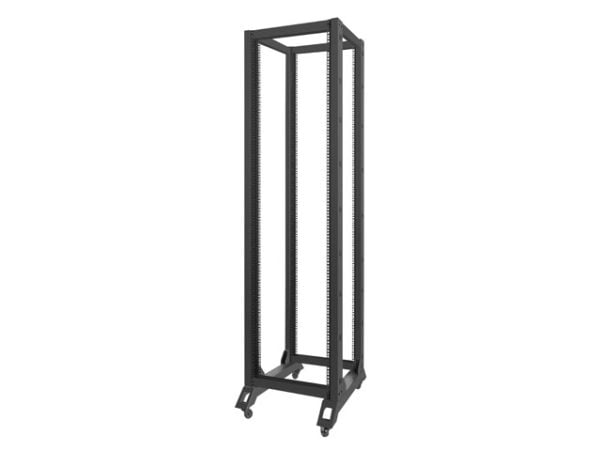 Lanberg - Rack öppen ram - 4 stolpar - svart - 42U - 19"