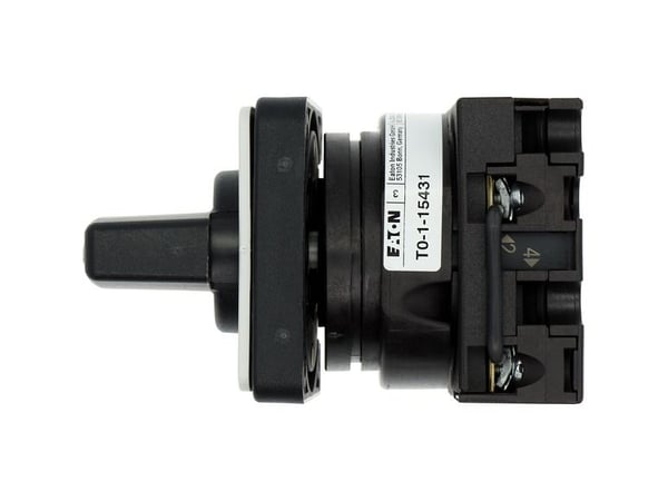 Eaton T0-1-15431/E, Vipukytkin, 1P, Musta, Harmaa, IP65, 48 mm, 81 mm