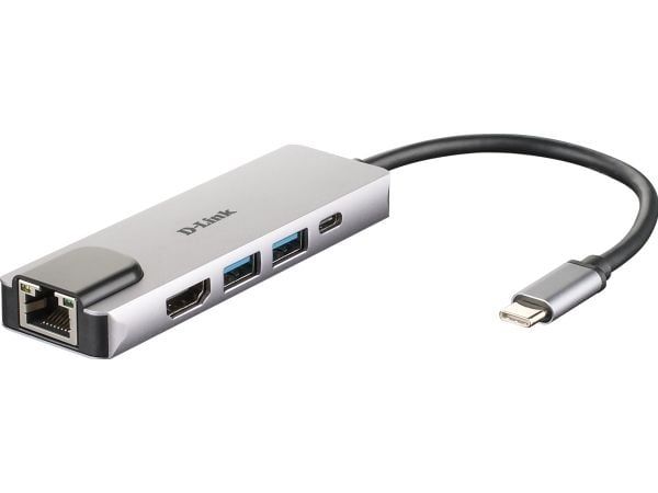 D-Link DUB-M520 - Dokkingstasjon - USB-C / Thunderbolt 3 - HDMI - 1GbE