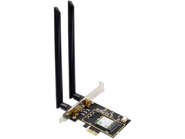Microconnect MC-PCIE-INT7260DUAL, langaton, PCI Express, Bluetooth, 3000 Mbit/s, musta