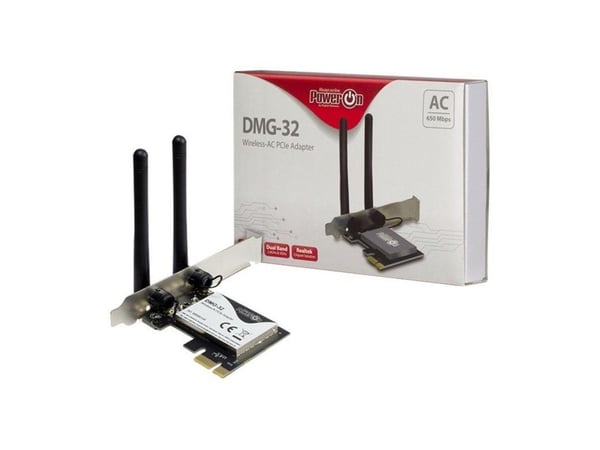 Inter-Tech DMG-32 - Nettverksadapter - PCI Express x1 - Wi-Fi 5