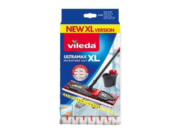 Vileda UltraMax XL, Moppepute, Rød, Hvit, Mikrofiber, 1 stykker, 420 mm, 140 mm