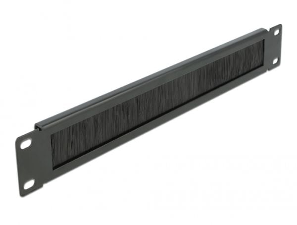 DeLOCK 66288, Kaapelin hallintapaneeli, Musta, Metalli, 1U, 48,3 cm (19"), 44,2 mm