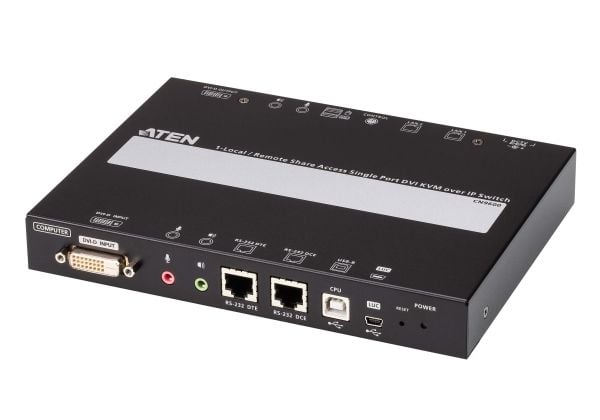 ATEN CN9600 DVI KVM over IP Switch - Fjernkontrollenhet - 1GbE
