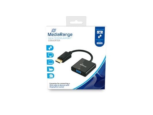 MediaRange MRCS173, 0,15 m, VGA (D-Sub), DisplayPort, Hunkjønn, Hankjønn, 800 x 600 (SVGA)