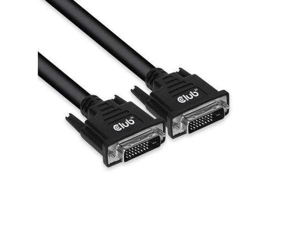 Club 3D - DVI-kabel - dobbeltlenke - DVI-D (hann) til DVI-D (hann) - 10 m - tommelskruer, gullglimtkontakter