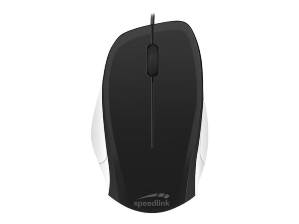 SPEEDLINK LEDGY - Mus - ergonomisk - høyrehendt - optisk - 3 knapper - kablet - USB - svart, hvit