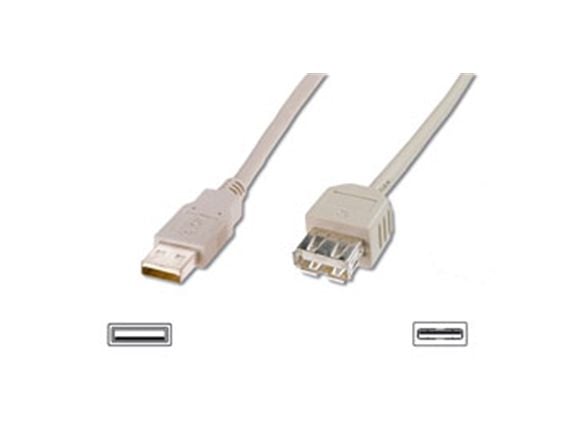 LogiLink 2m USB 2.0, 2 m, USB A, USB A, USB 2.0, Hankjønn/hunkjønn, Grå