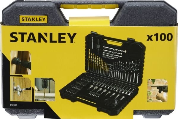 STANLEY - Skrutrekker, drill og koppnøkkelsett - 100 deler