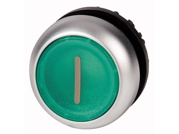 Eaton M22-DL-G-X1, Painikekytkin, Musta, Vihreä, Metallinen, IP66, IP67, IP69, 29,7 mm, 29,7 mm, -25 - 70 °C