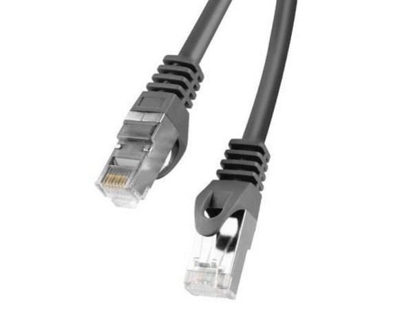Lanberg - Koblingskabel - RJ-45 (hann) til RJ-45 (hann) - FTP - CAT 6 - formstøpt, uten hindringer, flertrådet - svart, RAL 9004