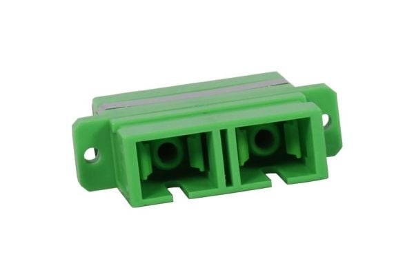 ValokuitukytkentäSCAPC-liitinSCAPC-liitin 9125u Singlemode duplex PVC OS2 Keraaminen holkki laipalla Synergy 21