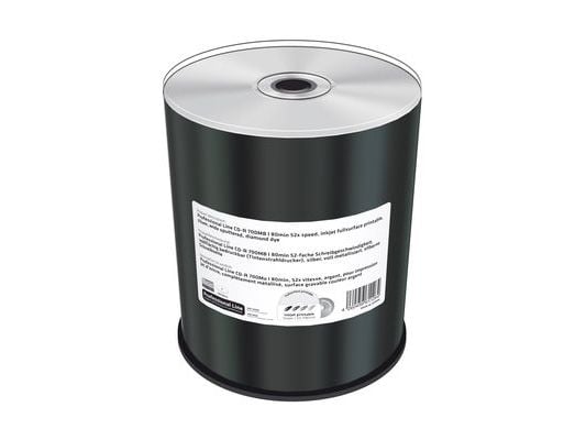 MediaRange Professional Line - 100 x CD-R - 700 MB (80 min) 52x - sølv - blekkstråleskrivbar overflate - spindel