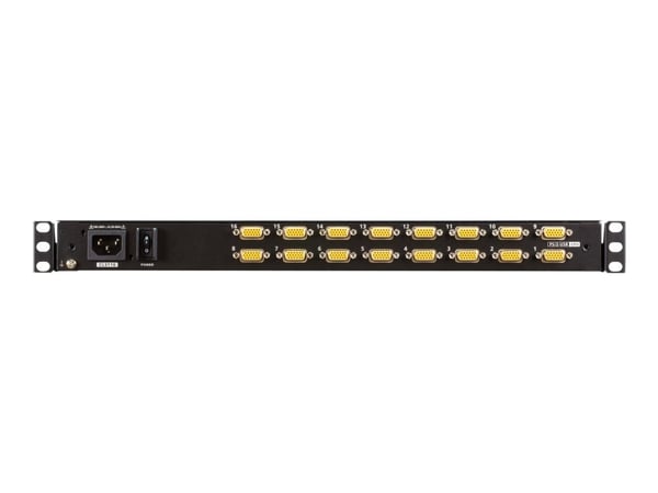 ATEN CL3116NX - KVM-konsoll med KVM-svitsj - 16 porter - PS/2, USB - 18.5" - kan monteres i rack - 1366 x 768 @ 60 Hz - 250 cd/m² - 1000:1 - 5 ms - 1U