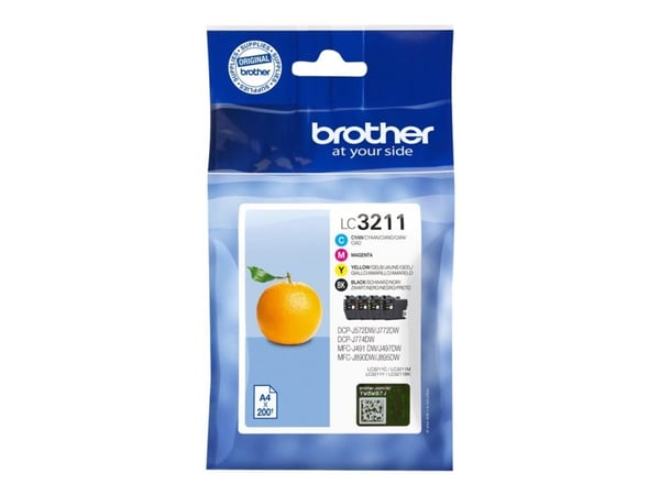 Brother LC3211 Value Pack - 4-pack - svart, gul, cyan, magenta - original - bläckpatron - för Brother DCP-J572DW, DCP-J772DW, DCP-J774DW, MFC-J890D...