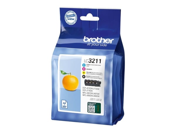 Brother LC3211 Value Pack - 4-pack - svart, gul, cyan, magenta - original - bläckpatron - för Brother DCP-J572DW, DCP-J772DW, DCP-J774DW, MFC-J890D...