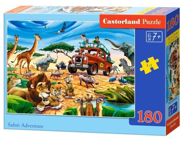 Castorland Safari Adventure 180 pcs, 180 kpl, Sarjakuvat, 7 vuosi/vuosia
