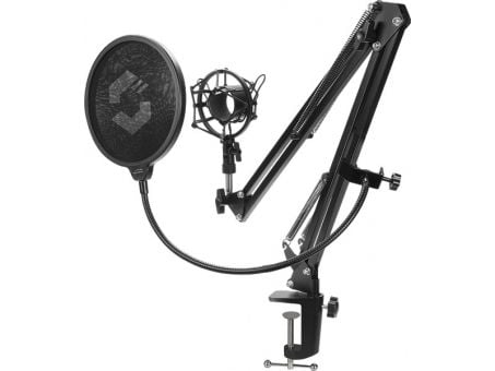 SPEEDLINK VOLITY Streaming Accessory Set - Monteringssett (klemme, svivelarm, støtmontering) - for mikrofon - svart - skrivebordsmonterbar
