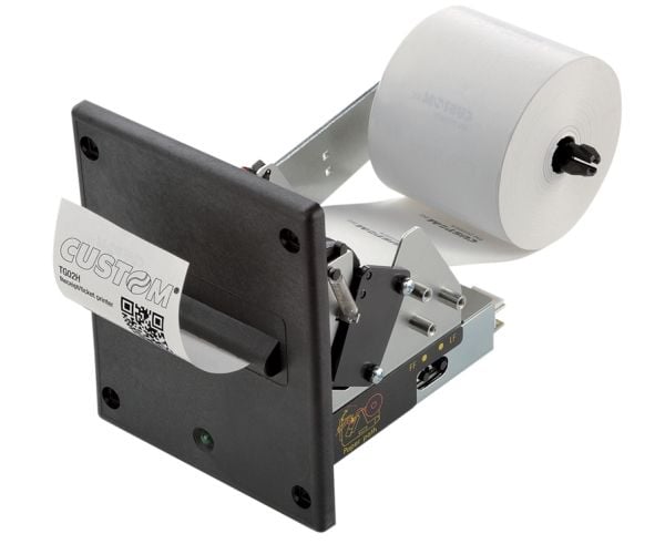 Custom TG02H - Kvitteringsskriver - direktetermisk - Rull (5,7 cm) - 203 dpi - inntil 80 mm/sek - USB, RS232 - kutter