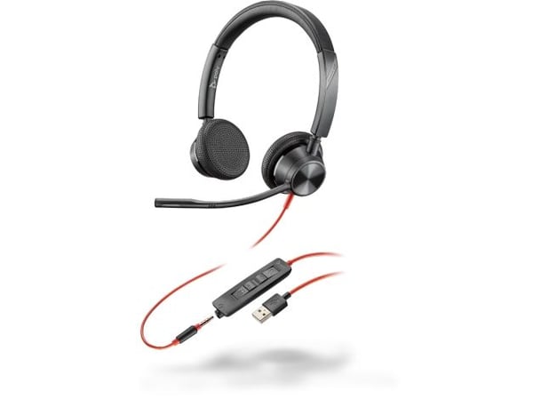 POLY 3325, Koblet med ledninger (ikke trådløs), Samtaler/musikk, 20 - 20000 Hz, 130 g, Hodesett, Sort