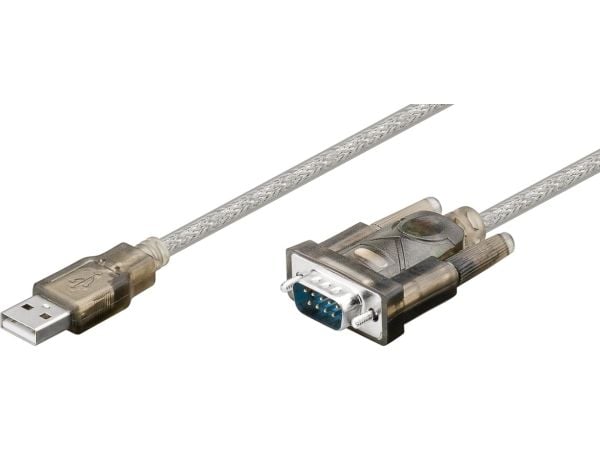 MicroConnect - USB / seriell kabel - DB-9 (hane) till USB (hane) - 1.5 m - tumskruvar - transparent