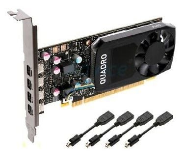 NVIDIA Quadro P1000 - Full Height - Graphic Card - Quadro P1000 - 4 GB GDDR5 - PCIe 3.0 x16 - 4 x Mini DisplayPort - for Precision 5820 Tower, 7820...