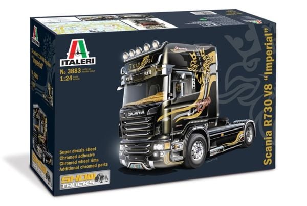 Italeri Scania R730 V8 Topline “Imperial”, Truck/trailer, Monteringssett, 1:24, Scania R730 V8, Alle kjønn, Plast
