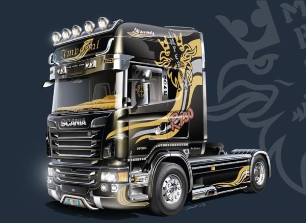 Italeri Scania R730 V8 Topline “Imperial”, Truck/trailer, Monteringssett, 1:24, Scania R730 V8, Alle kjønn, Plast