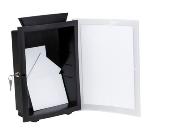 HAN Image''in, Veggmontert postkasse, Polypropylen (PP), Svart, Nøkkel, Topp, Front