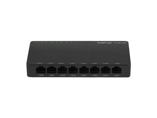 Lanberg DSP2-1008-12V, Hallitsematon, Gigabit Ethernet (10/100/1000)