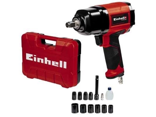Einhell TC-PW 610, Trykkluftskralle, Sort, Rød, 7000 RPM, 610 Nm, 142 l/min, 6,3 stang