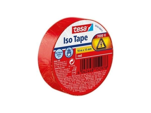 TESA 56192-13, 1 stk, Rød, 6000 V, 10 m, 15 mm