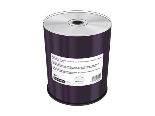 MediaRange Professional Line - 100 x DVD-R - 4.7 GB (120 min) 16x - sølv - skrivbar innerring, blekkstråleskrivbar overflate - murstein