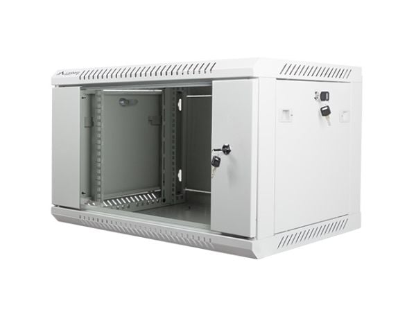 Lanberg - Rack skap - veggmonterbar - grå, RAL 7035 - 6U - 19"