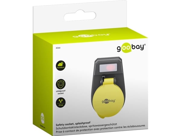 Goobay 41266, Tyyppi F, Tyyppi F, 250 V, 16 A, Musta, 3680 W