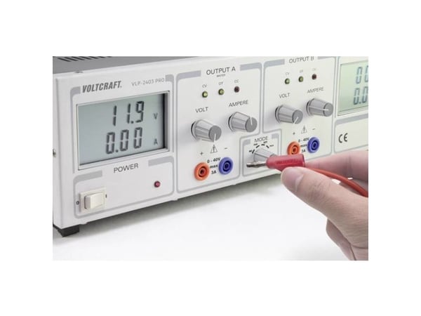 VOLTCRAFT VC-10906895, Testledningssett, Rød, 1 m, Rett, Rett