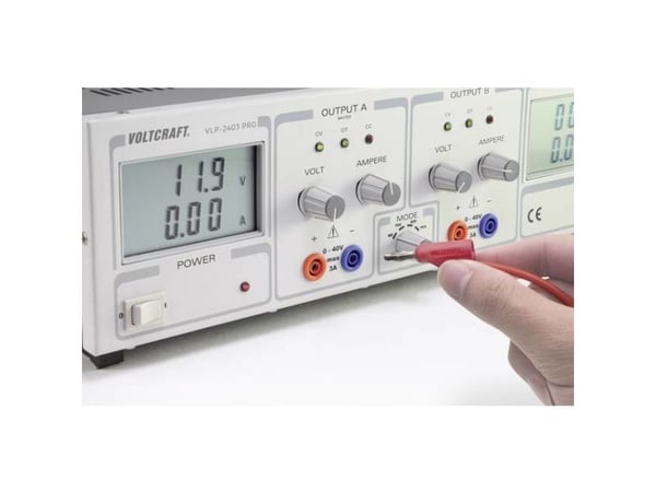 VOLTCRAFT VC-10906895, Testledningssett, Rød, 1 m, Rett, Rett