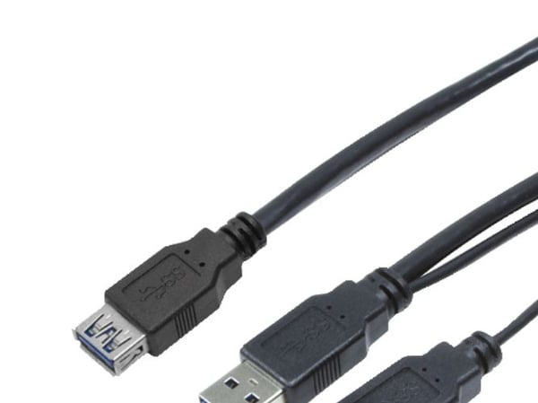 LogiLink - USB-kaapeli - Micro-USB Type B (han) til USB Type A, USB Type A (kun strøm) (han) - 1 m - lajittelu